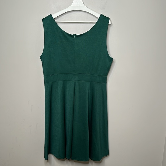 GRACE KARIN Green Sleeveless Wrap V-Neck A-line Cocktail Swing Dress - Picture 11 of 15